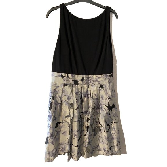 Ralph Lauren Dress Gray Black 12 Stretch V Back A Line Wedding Cruise Party - Picture 6 of 8